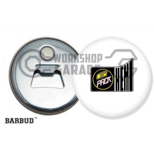 BARBUD - Magnetic Bottle Opener - HEMI 6PACK QUARTER LOGO