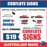 Corflute Sign 600mmW x 450mmH